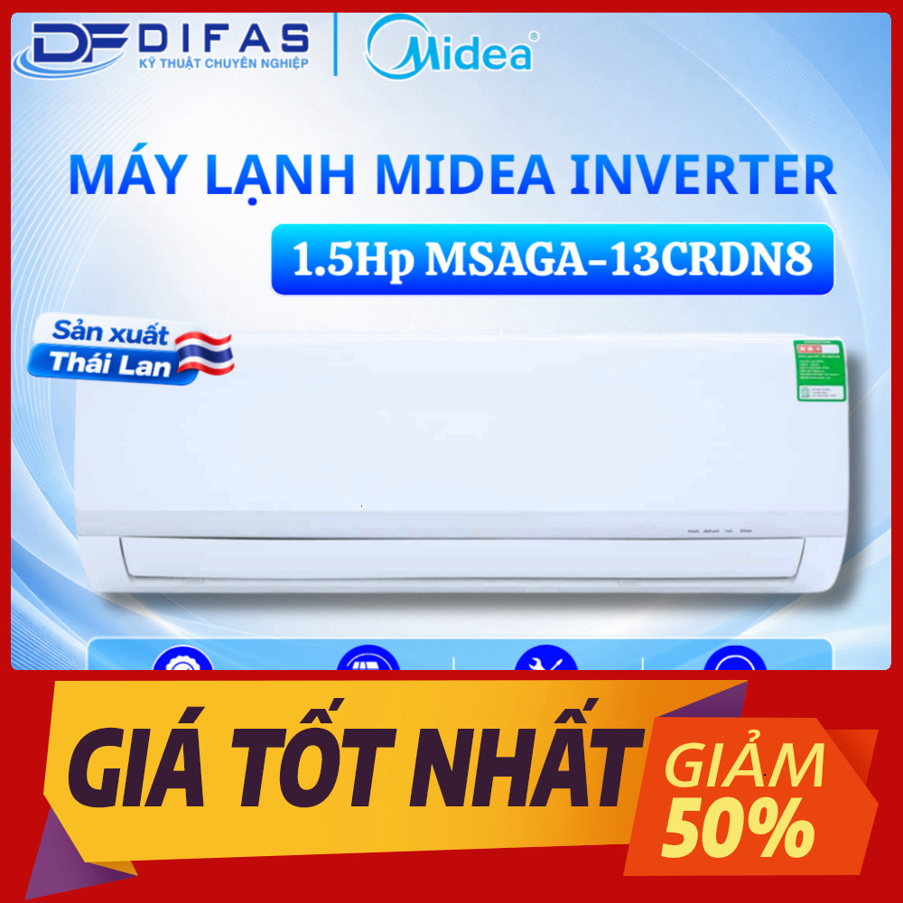 Máy lạnh MIDEA INVERTER 1.5HP MSAGA-13CRDN8