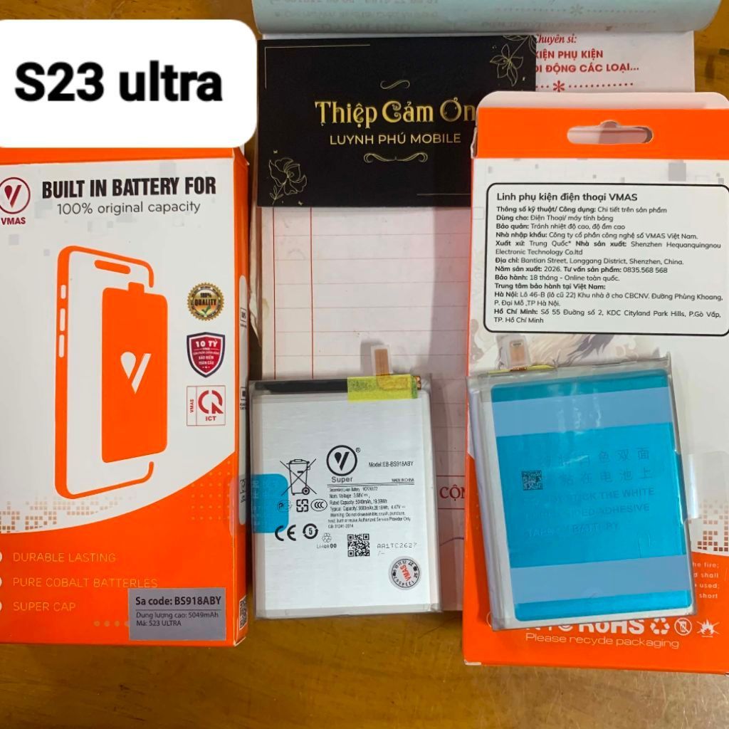 Pin sam sung S23 ultra/S918/EB BS918ABY