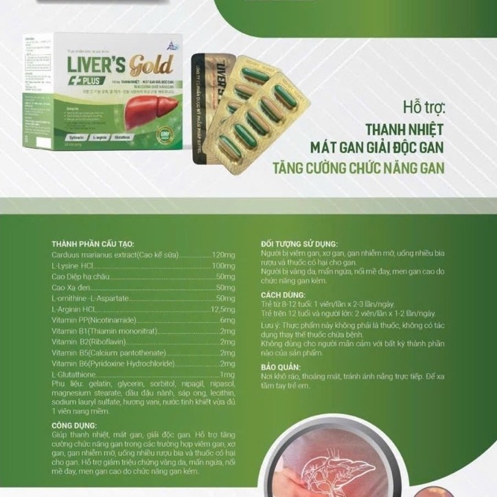 giải độc gan liver gold ( hộp 60 viên )