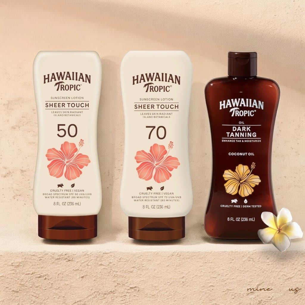 (Có sẵn) Kem chống nắng - Dầu tắm nắng - Xịt chống nắng Hawaiian Tropic Sheer Touch SPF 70 236ml