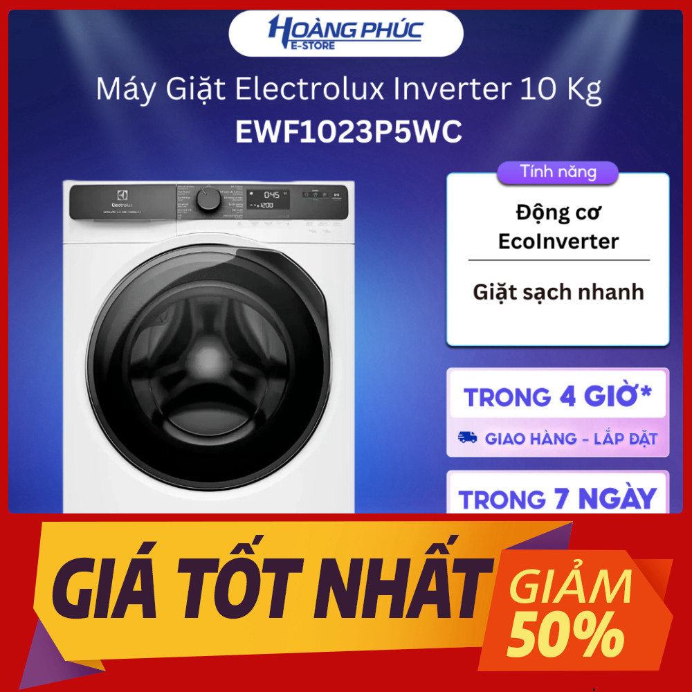 EWF1023P5SC | Máy giặt Electrolux UltimateCare 500 Inverter 10 kg EWF1023P5SC / EWF1023P5WC {Toàn Qu