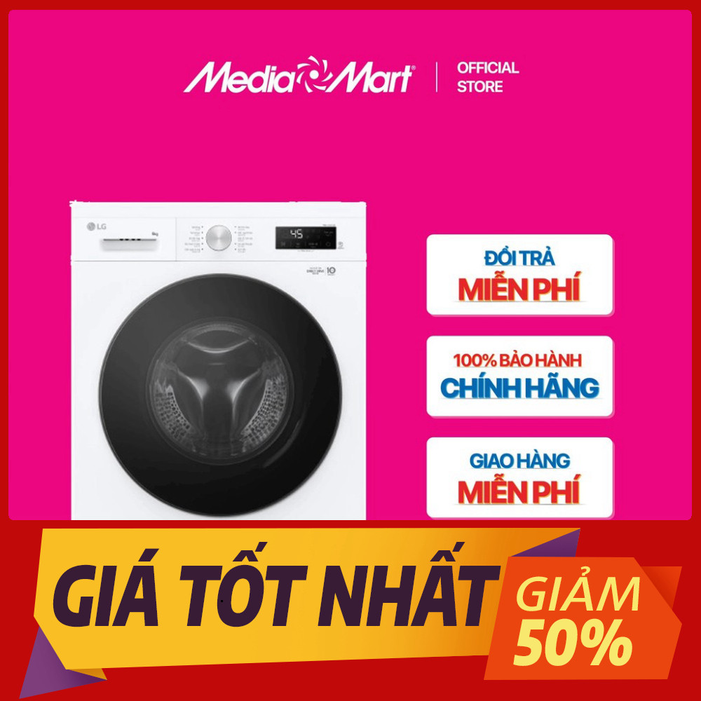 [MEDIAMART] - Máy giặt lồng ngang LG Inverter 9Kg FB1209S5W - FREESHIP,Bảohànhchínhhãng