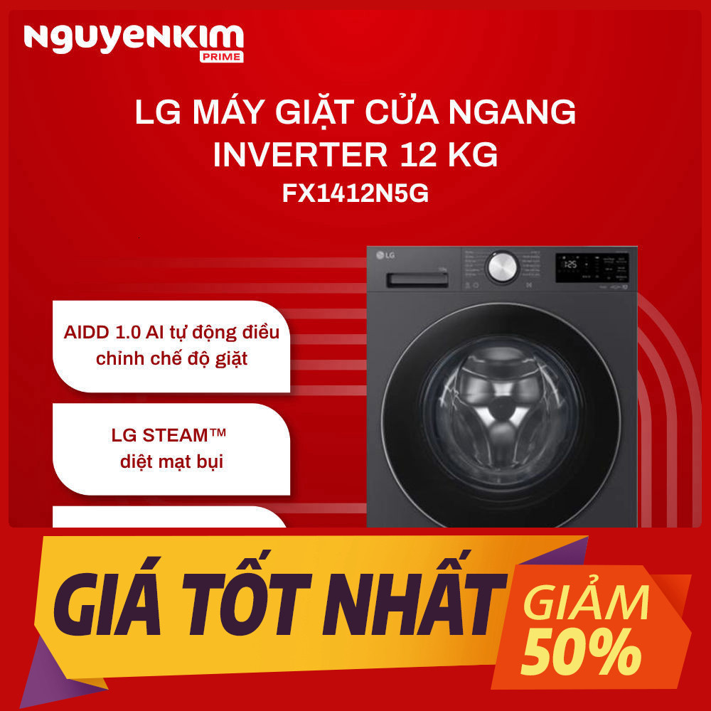 Máy giặt LG Inverter 12kg FX1412N5G