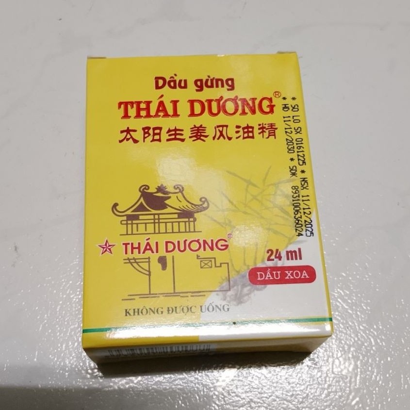 dầu gừng thái dương chai 24ml