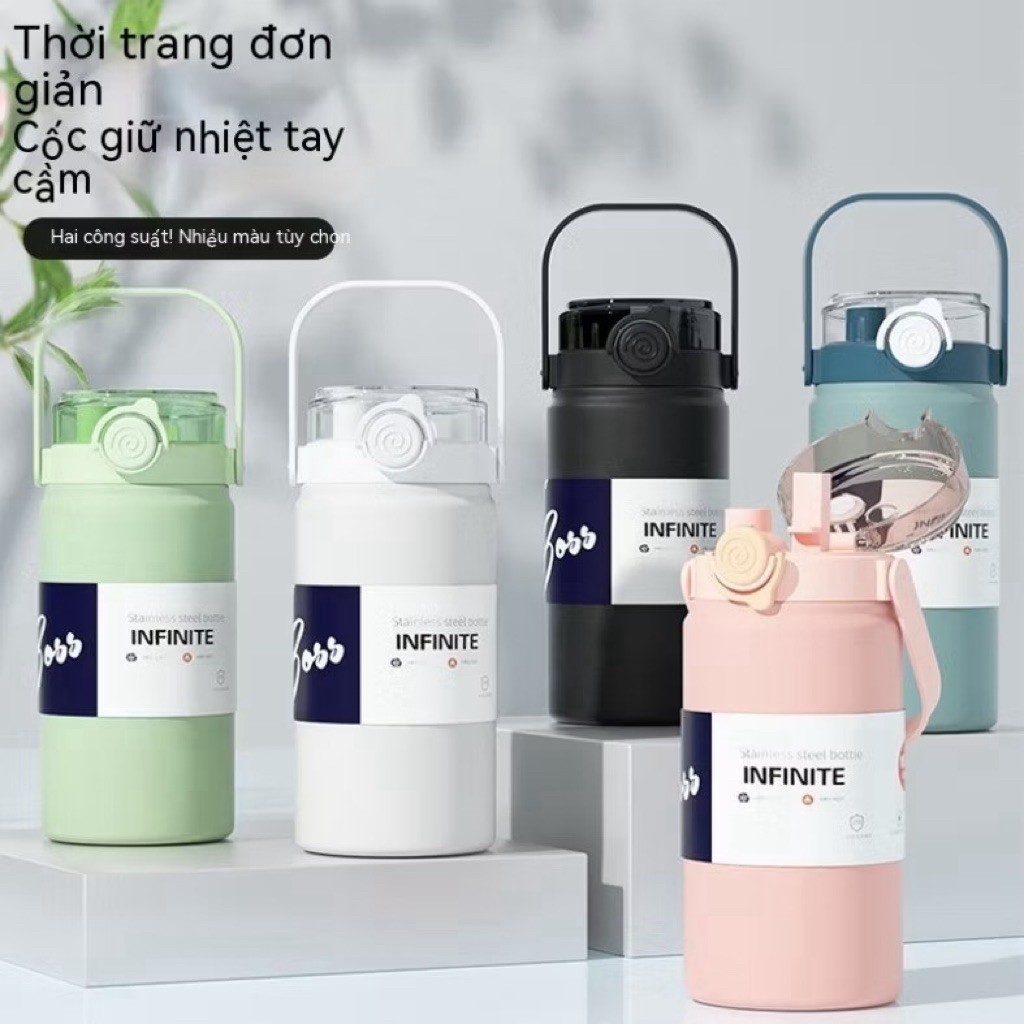 Bình giữ nhiệt BOSS INFINITE 1L – Bình nước inox thể thao có quai xách, nắp bật tiện lợi