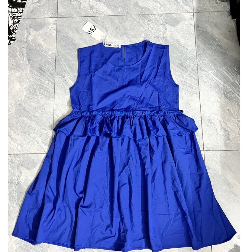 passs váy xanh coban babydoll size SM hãng Zara new
