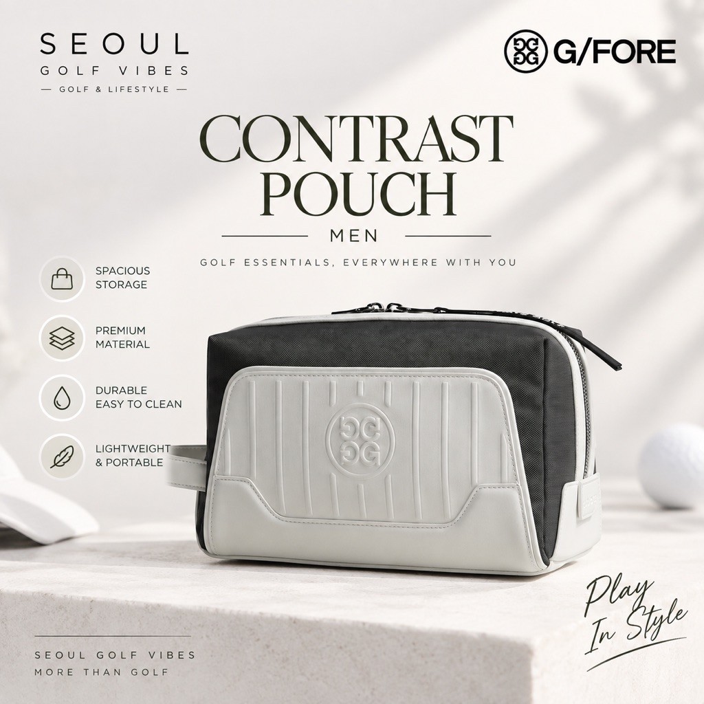 [G/FORE CAO CẤP] Túi Pouch Golf Nam G/FORE CONTRAST Bag Thiết Kế Hiện Đại | Túi Phụ Kiện Golf Cầm Ta