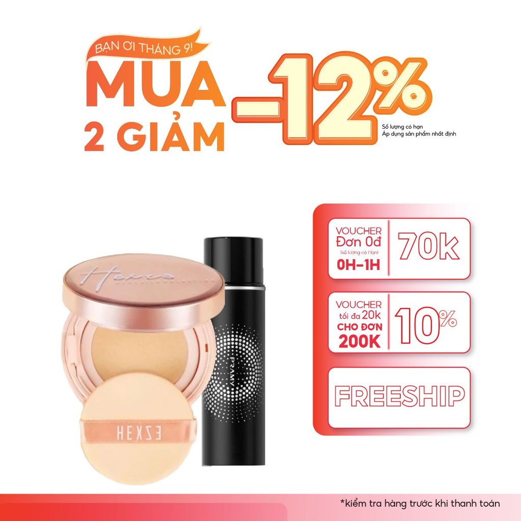 Combo Cushion Hexze – Lớp Nền Căng Mịn, Bền Màu Suốt Ngày 2025