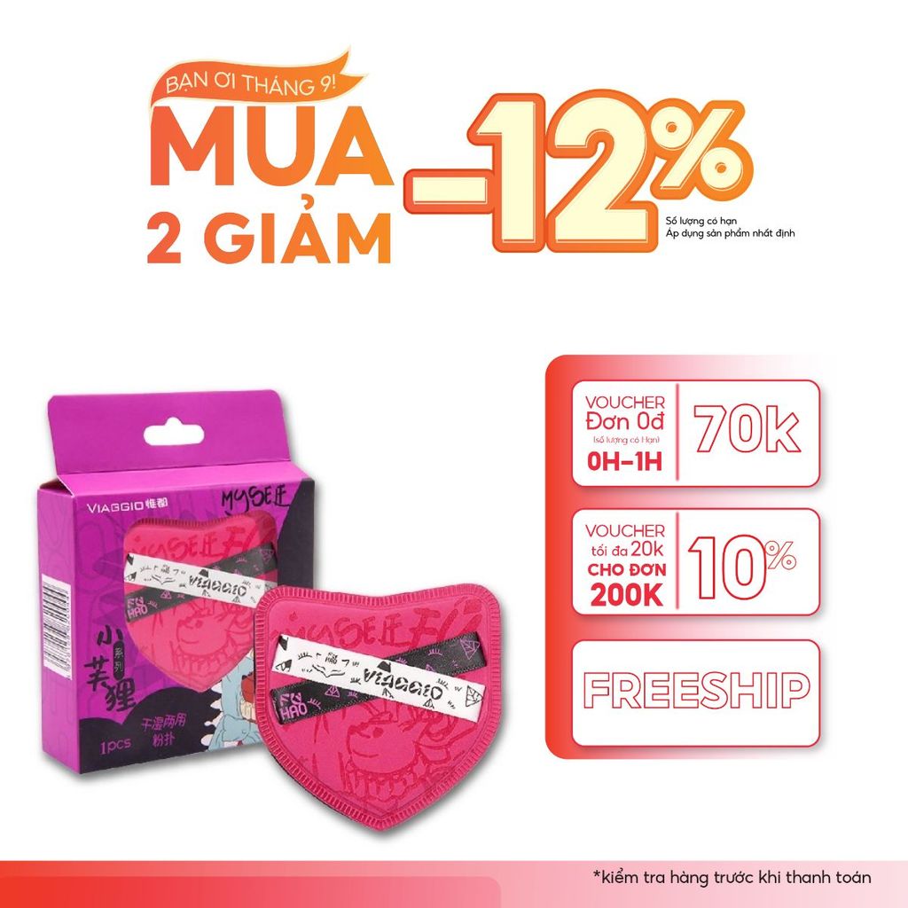 Bông Mút Viaggio:Combo 2 Mút - cái Tán Nền Mịn Màng, Không Hao Kem