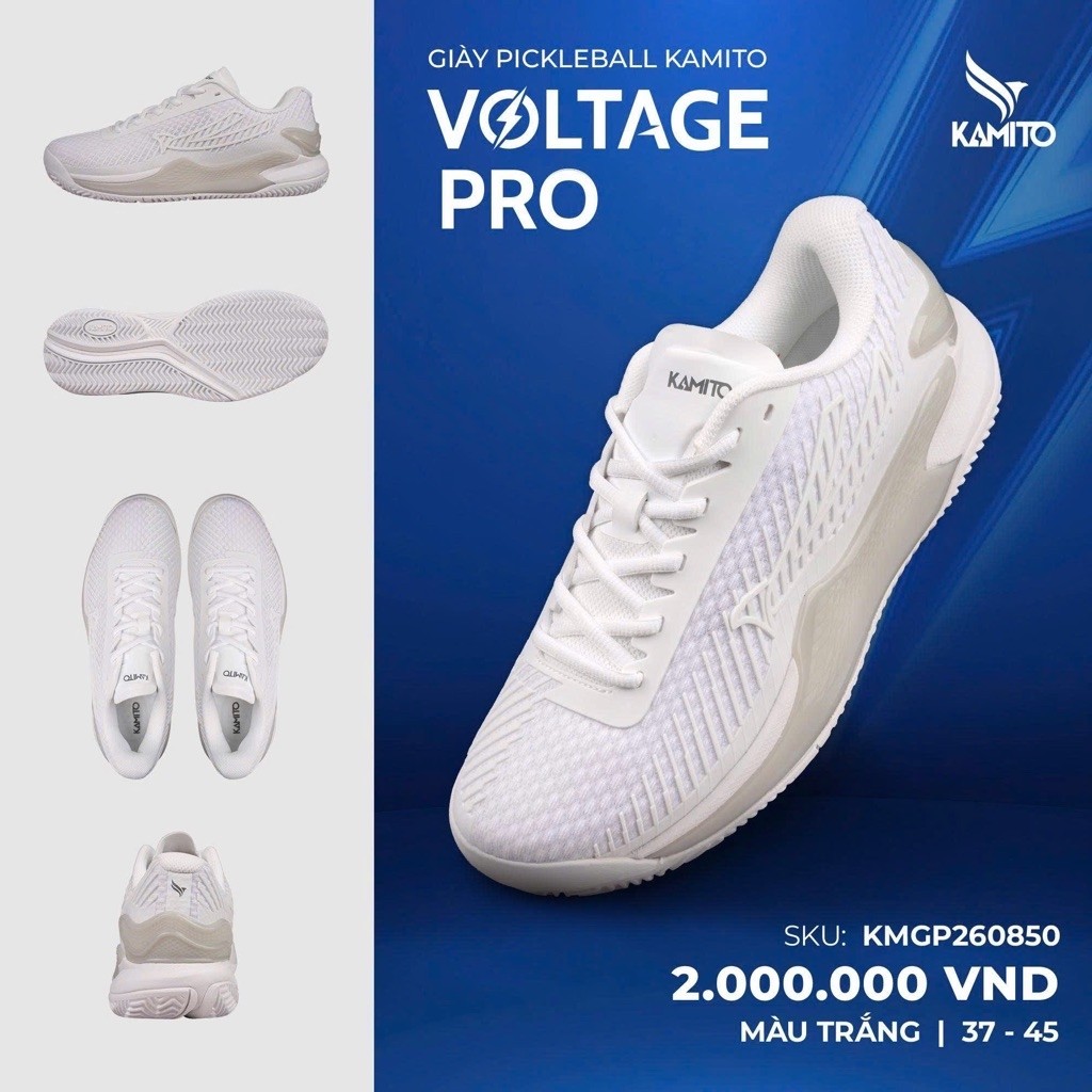 (Tặng tất) Giày Pickleball Kamito Voltage Pro chính hãng