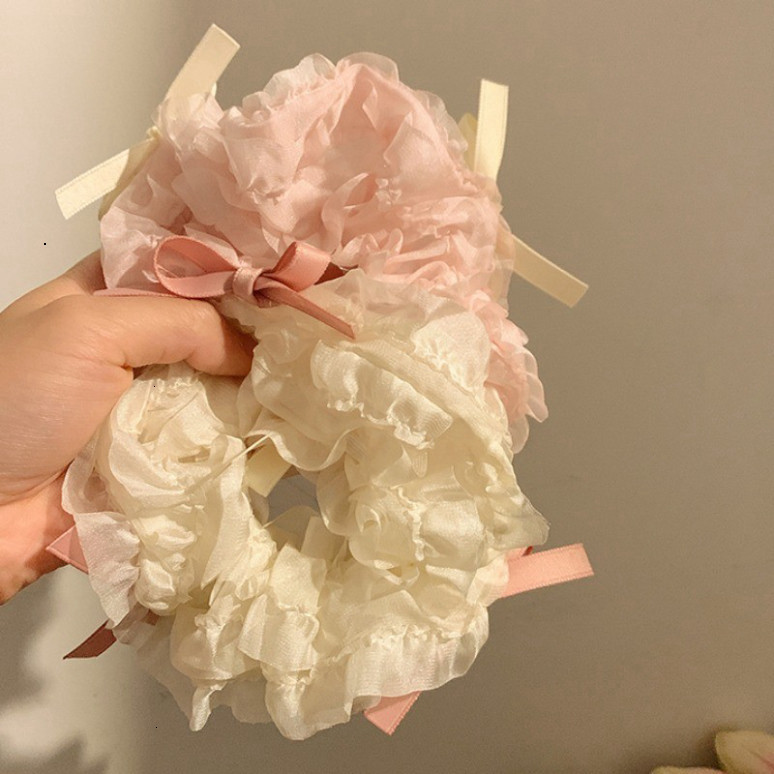 Dây Buộc Tóc Scrunchies Nơ Ren Dây Buộc Tóc Thời Trang Công Chúa Tóc Scrunchies Phụ Kiện