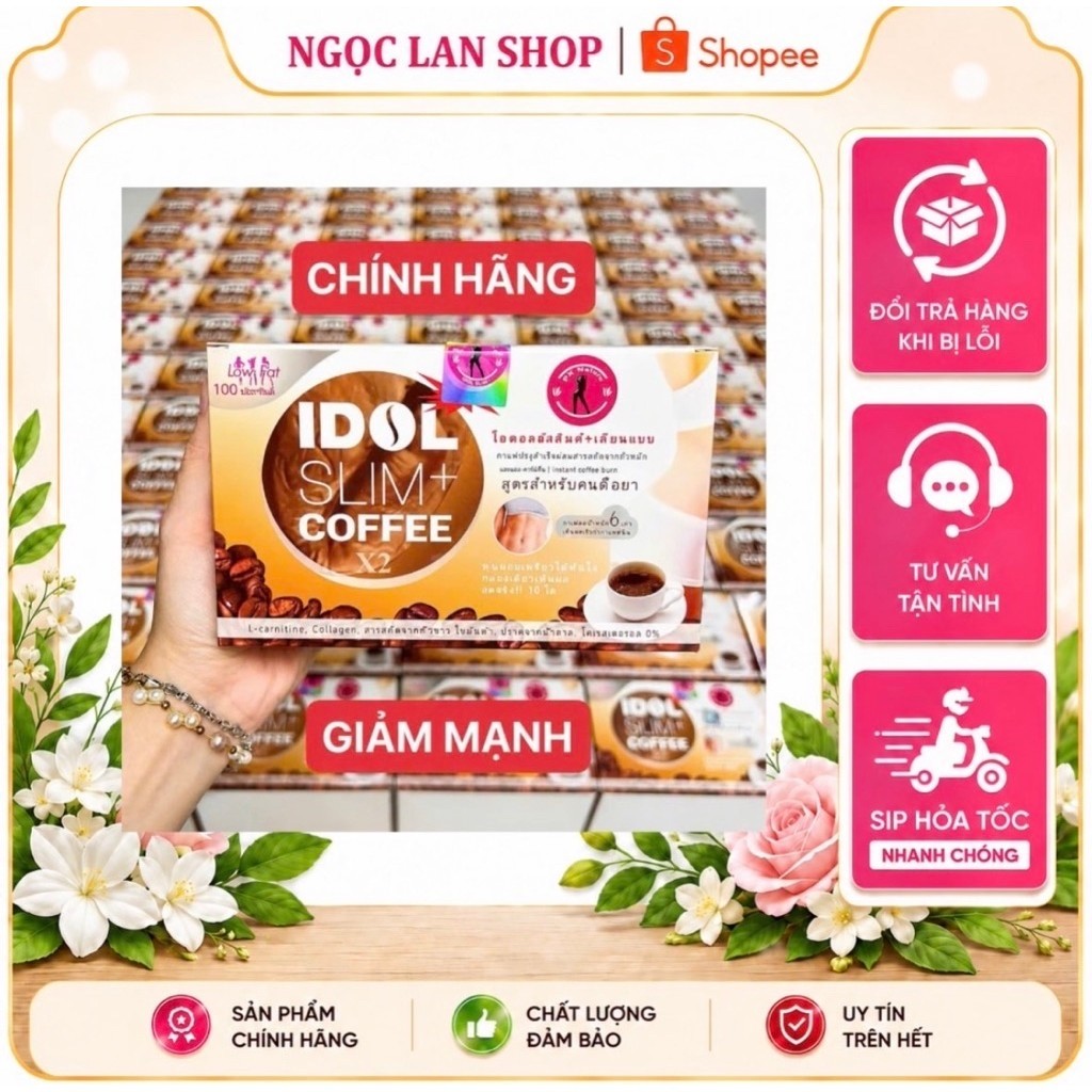 CÀ PHÊ IDOL SLIM+ COFFEE PLUS X2 – HỘP 10 GÓI