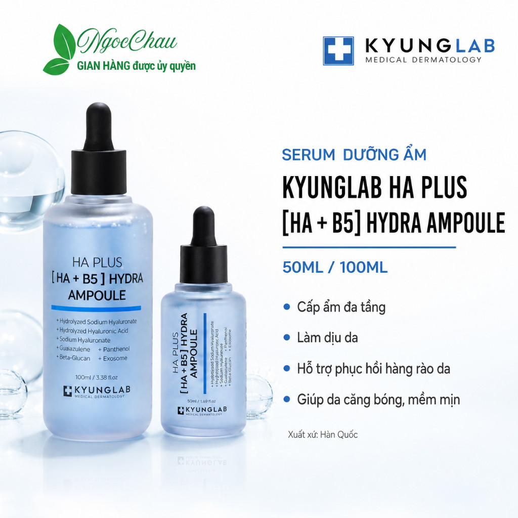 Serum Hab5 KYUNGLAB, serum dưỡng da, dưỡng ẩm, cấp ẩm, phục hồi da chuyên sâu, mẫu mới 50ml