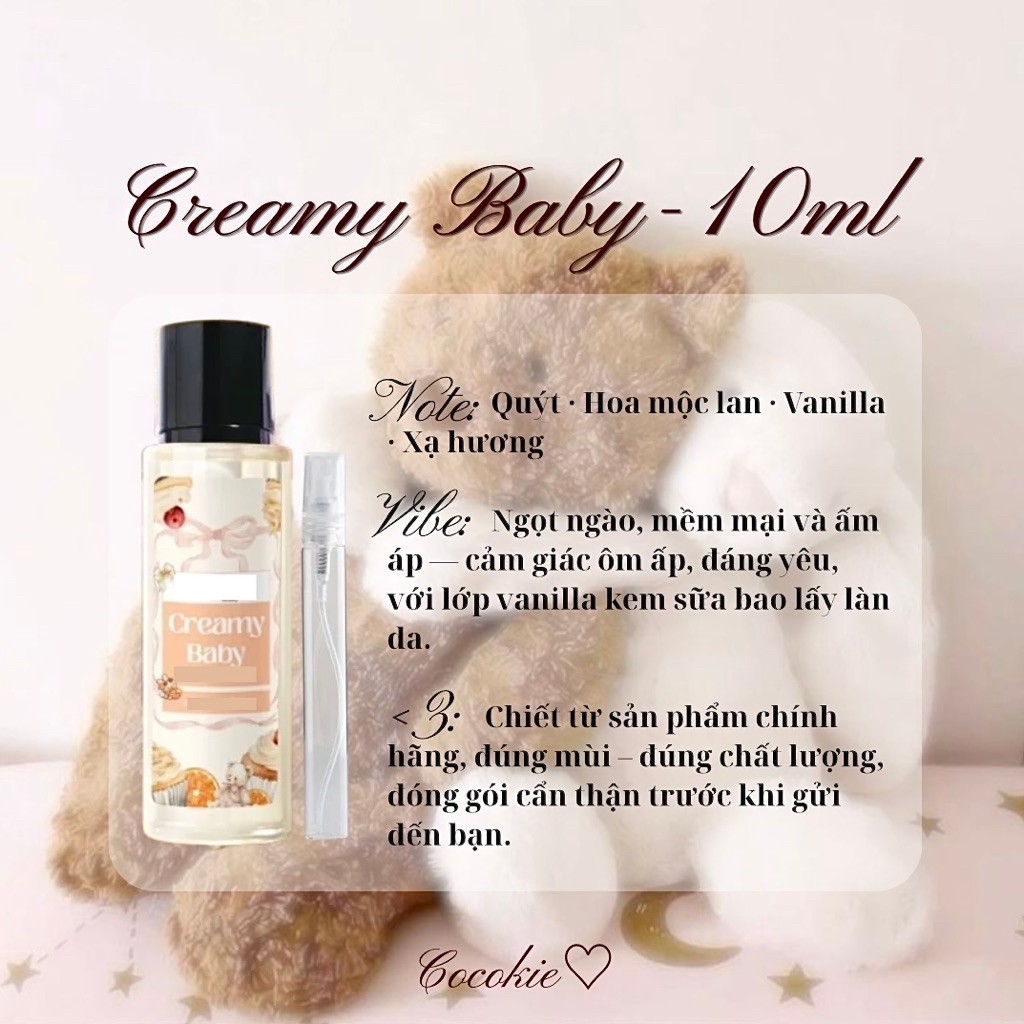 ⊹ ࣪ ˖ 10ml sample │ Body Mist Creamy Baby Hella Em Bé Ngọt Ngào