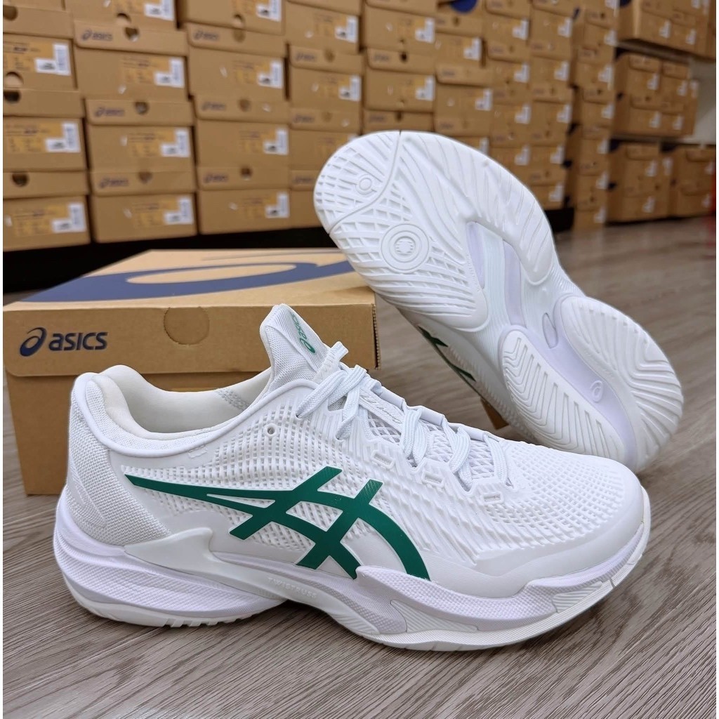 [ASICS] GIÀY PICK ASICS COURT FF3 CHÍNH HÃNG MÀU TRẮNG XANH ( tặng kèm tất)