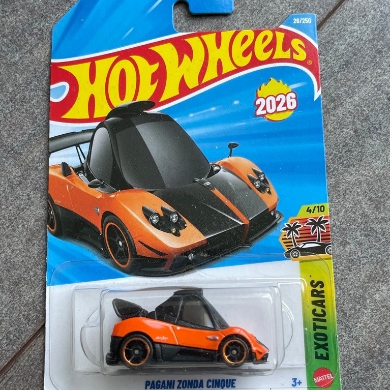 Hot Wheels Pagani Zonda Cinque 1:64 Chính Hãng Mattel – Xe Mô Hình Basic Diecast Mới Nguyên Card