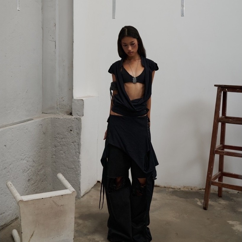 Áo bolero nữ cropped tay ngắn dáng nhún - AOIZONE POISON BABY TOP
