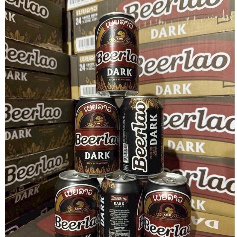 Bia Lào Đen Thùng 18 Lon Beerlao Lager 325ml