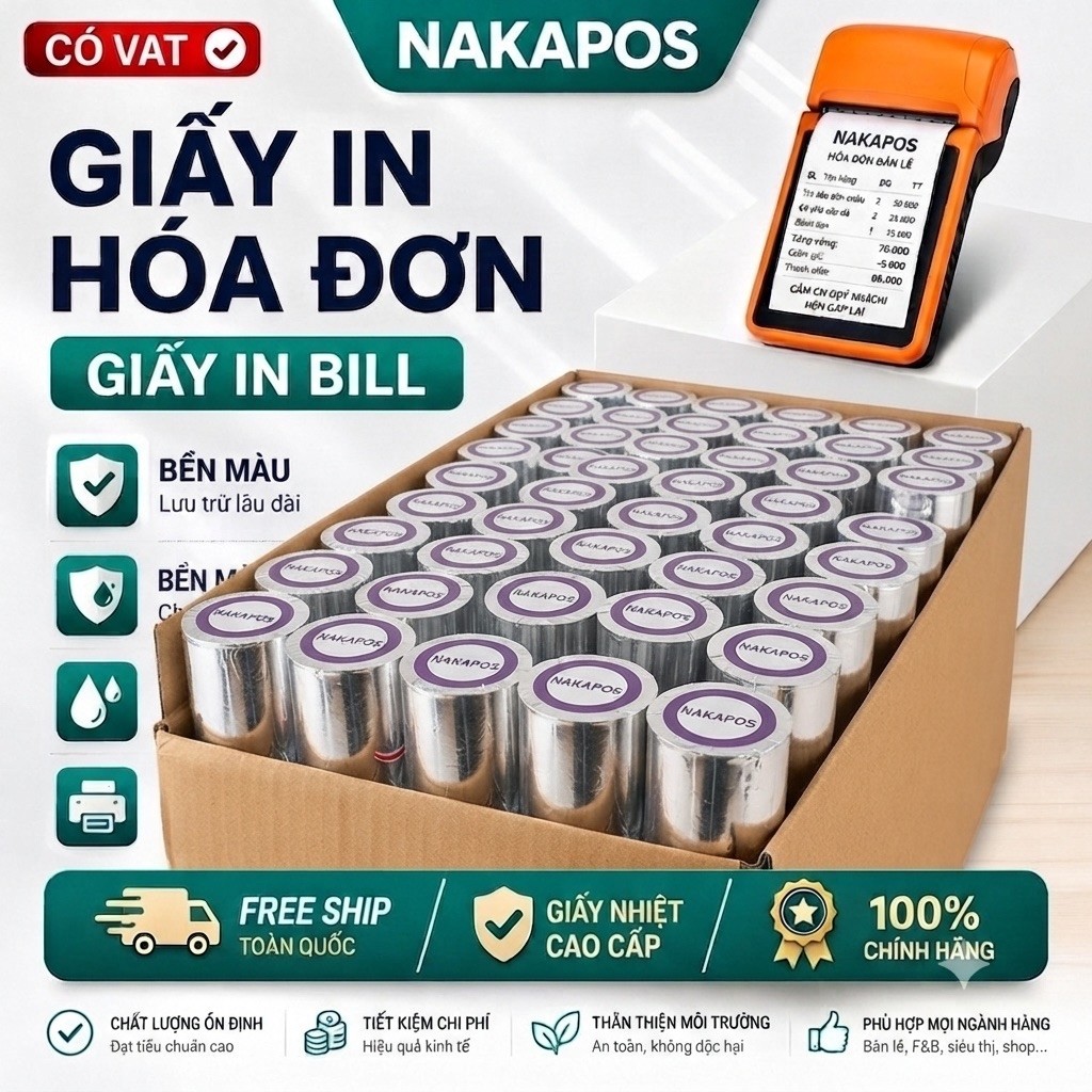 [COMBO 100 CUỘN] Giấy in bill K57x40 K58x40 giấy in nhiệt K58*40 giấy in hóa đơn K57*40 giấy nhiệt  