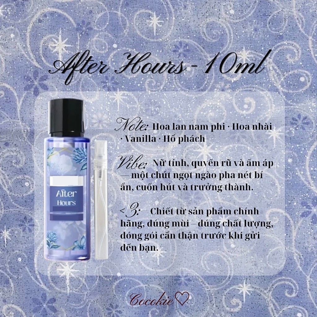 ⊹ ࣪ ˖ 10ml sample │ Body Mist After Hours Hella Quyến Rũ Bí Ẩn