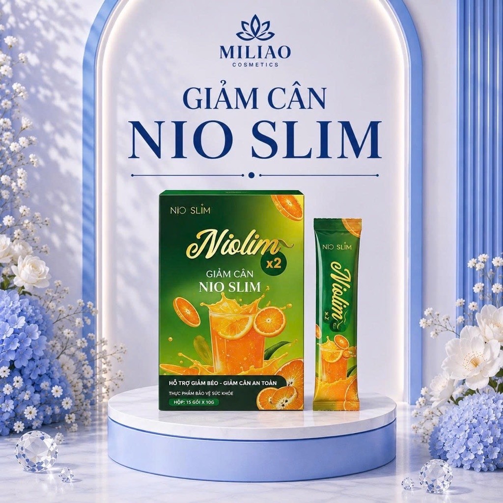 Thực phẩm bảo vệ sức khoẻ Nio Slim x2 giúp Giảm Cân, giảm 2-5 Kg Sau 15 Ngày Hiệu Quả Chính Hãng