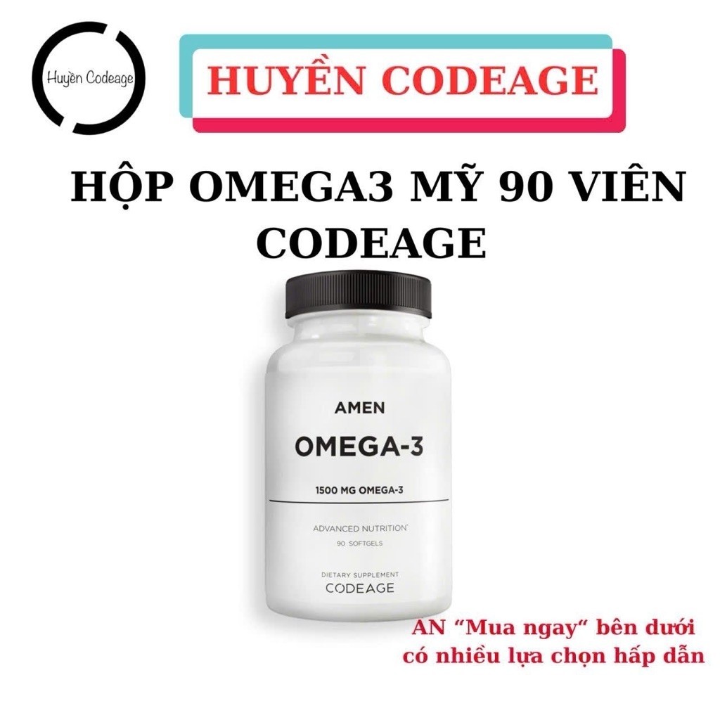 ( OMEGA3-CODEAGE )Viên nang dầu cá Omega-3 Amen Codeage 90 viên (Huyền Codeage)