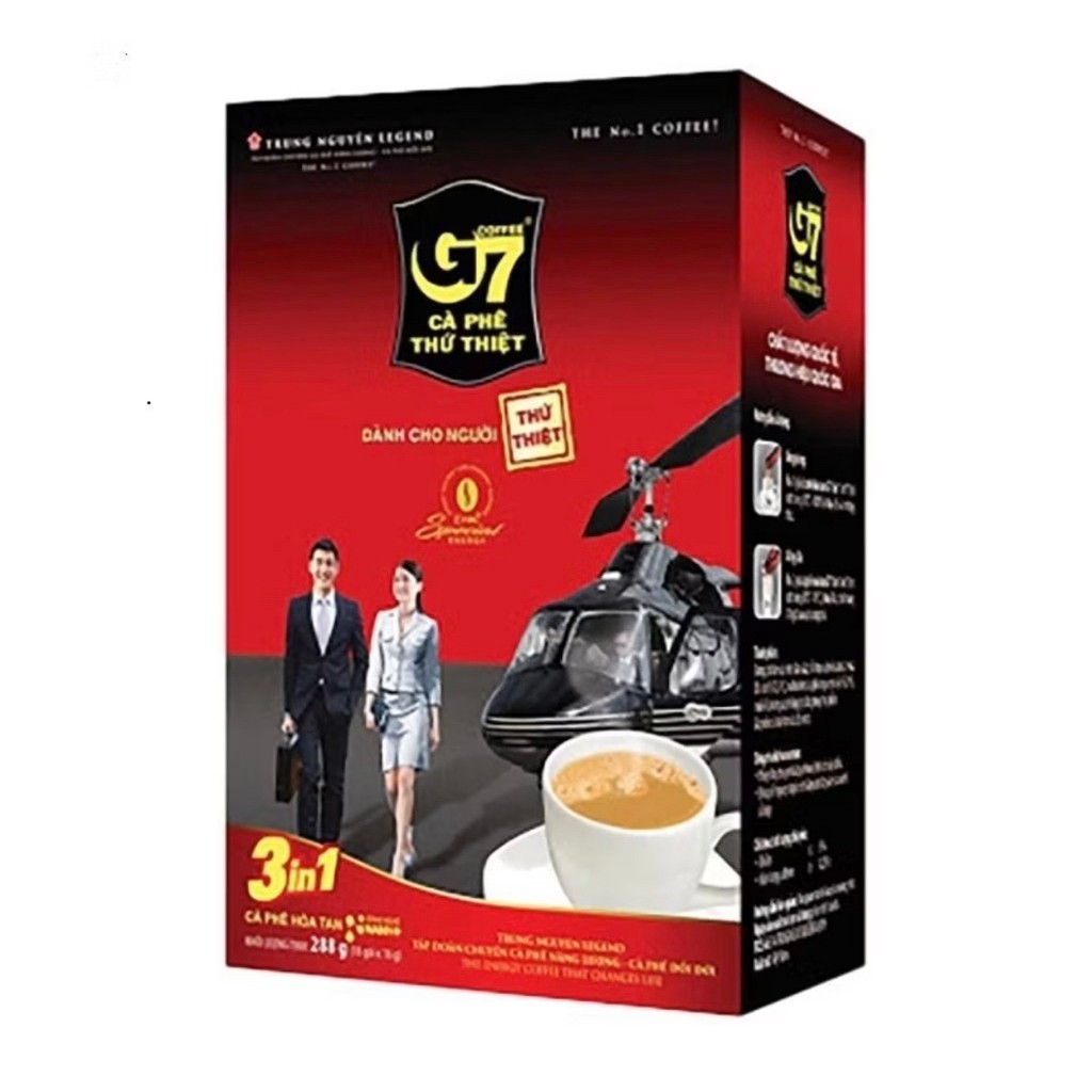 1 Thùng CAFE G7 hộp vuông 3in1 thùng 14 hộp cafe sữa hòa tan 18 gói x 16g dài