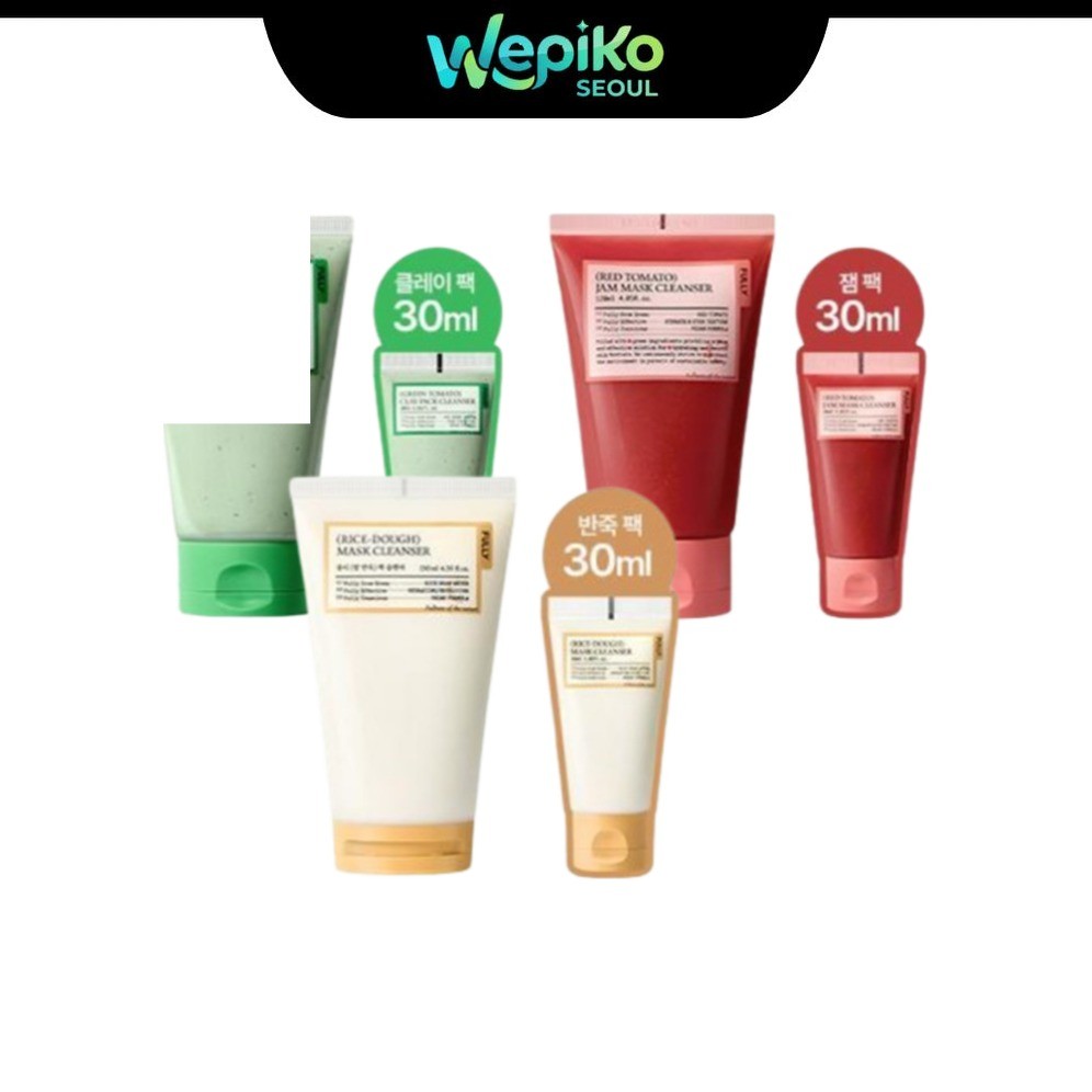 FULLY VEGAN PACK CLEANSER 3 TYPES (RICE PDRN/GREEN TOMATO/RED TOMATO) with 30ml gift