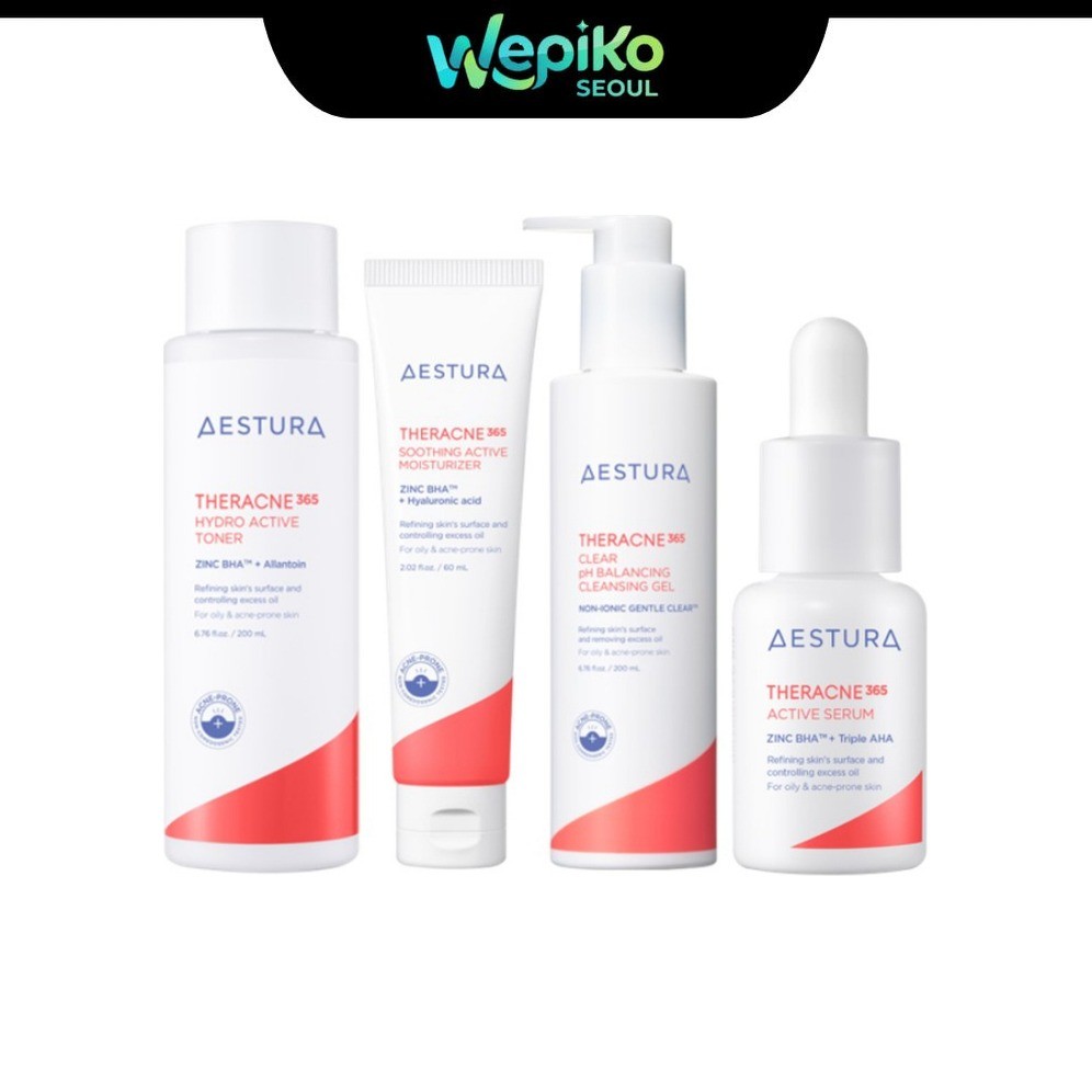 [READY TO SHIP] AESTURA THERACNE 365 COLLECTION (TONER , MOISTURIZER, CLEANSING GEL, SERUM)