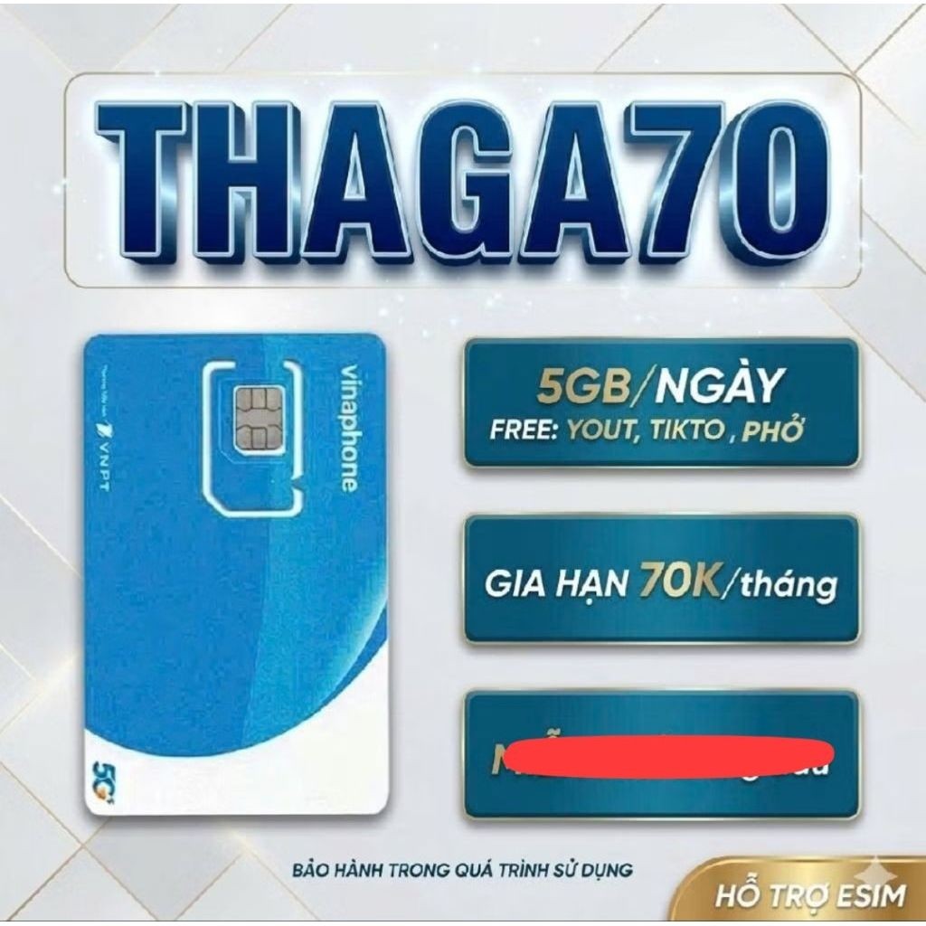 SIM VINAPHONE THAGA70N NGUYÊN KÍT [CÓ ESIM]