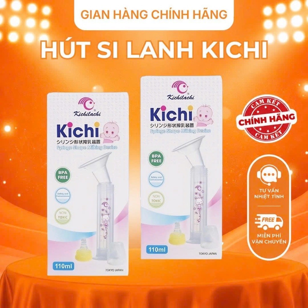 Dụng cụ hút sữa xi lanh xilanh cầm tay cho mẹ 100ml KICHILACHI KICHI