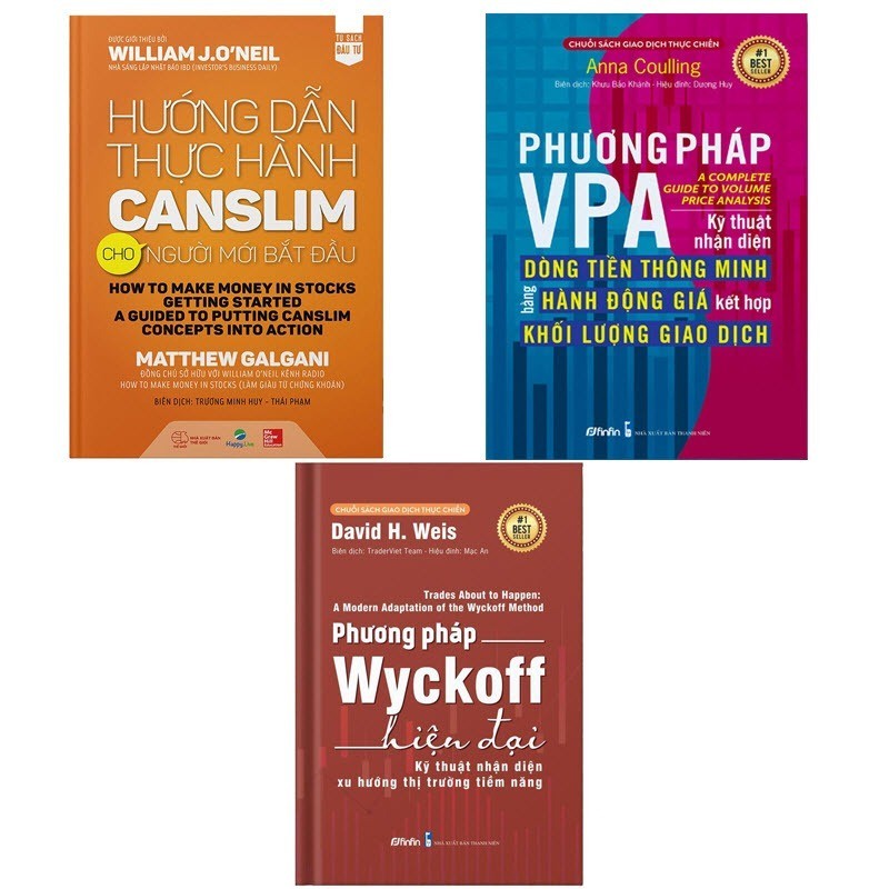 Combo 3Q: Hướng dẫn thực hành CANSLIM + Phương pháp VPA + Phương Pháp Wyckoff Hiện Đại