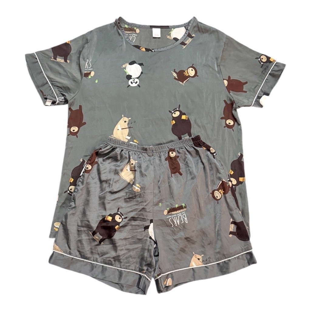 Set Đồ Ngủ Pijama Lụa Latin Cổ Tròn <55kg [HÀNG 2HAND]