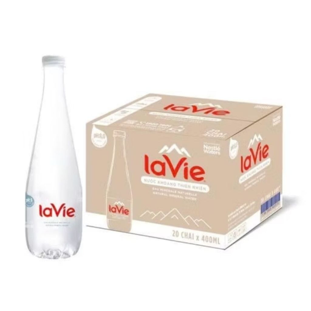 Suối Lavie Remium 400ml thùng 20 chai. Dòng sản phẩm cao cấp Lavie