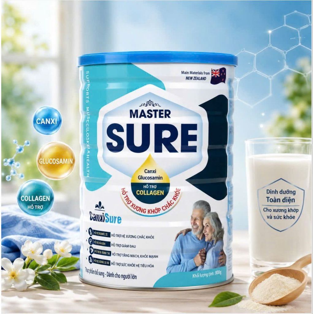 Sữa Master Sure canxi 900g
