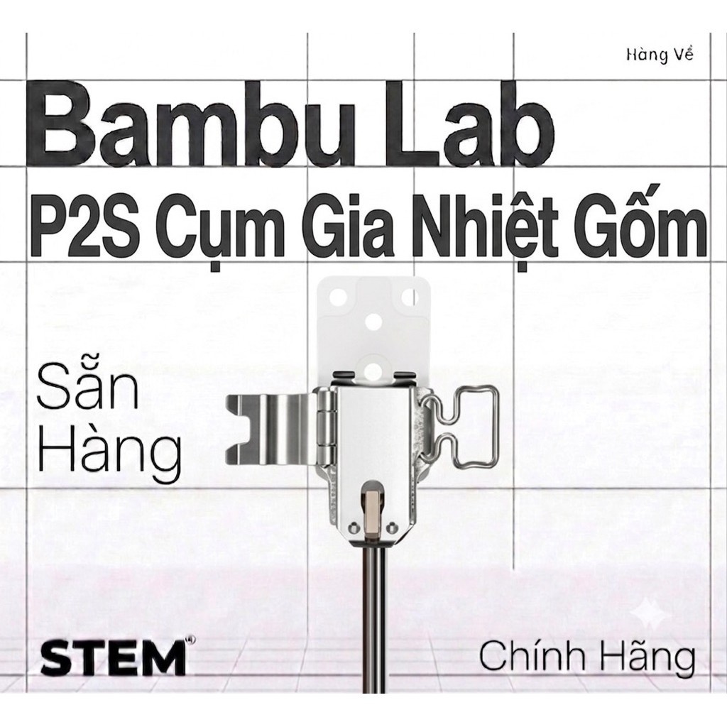 Bộ Gia Nhiệt Đầu Nóng Cao Cấp Cho Máy In 3D Bambu Lab P2S / P2S Combo (Bản Dây Dài)