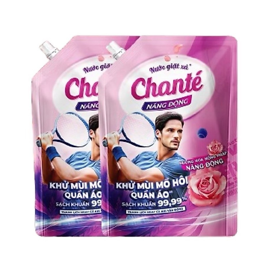 Nước giặt xả cao cấp 8 trong 1 Chanté hoa hồng Pháp 3kg
