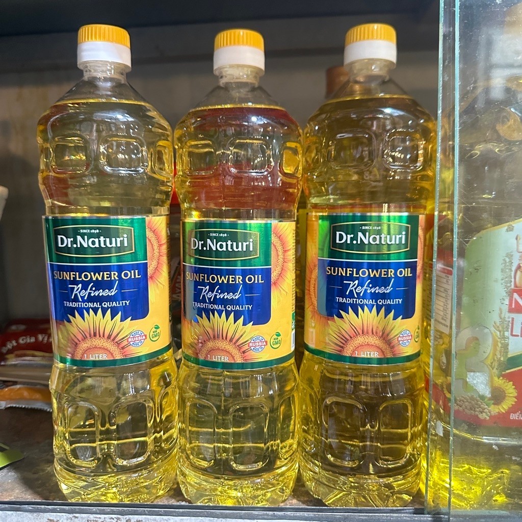 DẦU ĂN HƯỚNG DƯƠNG NGA HỮU CƠ KHÔNG BIẾN ĐỔI GENZ Dr.Naturi  SUNFLOWER CHAI 1l