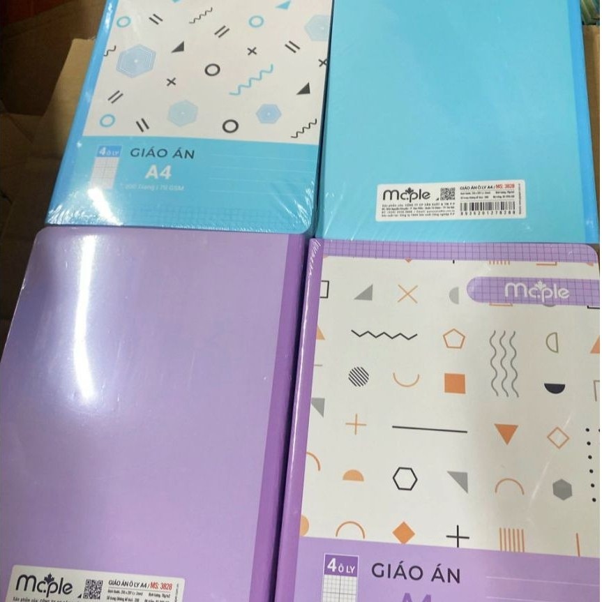Sổ vở giáo án Maple A4 ô ly , 200 trang