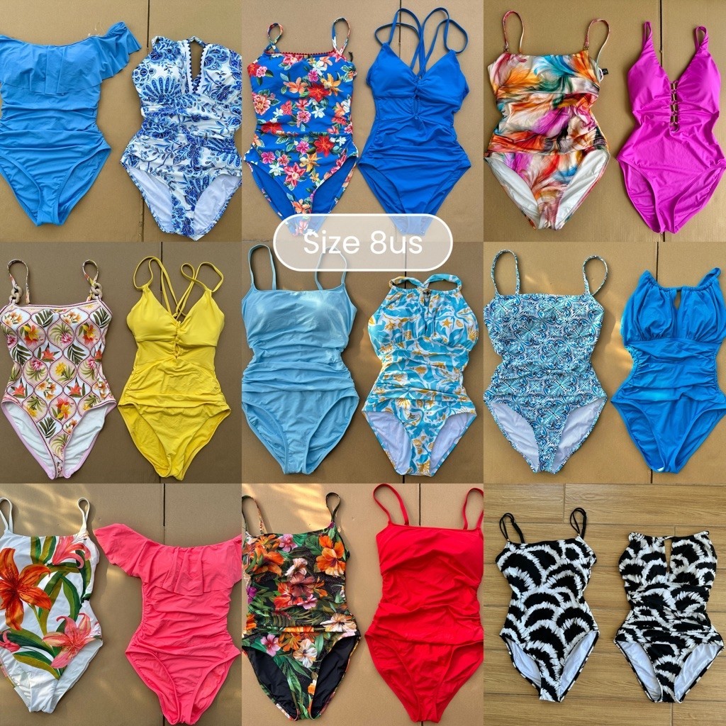 Size 8Us-58-65kg-Bộ bơi một mảnh Cao cấp chất xịn mềm mịn-siết eo-tôn dáng LB-Có đệm-đọc mô tả size 