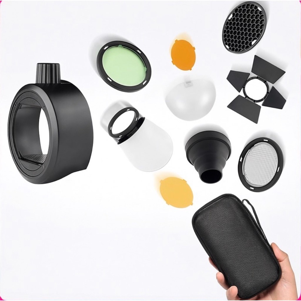 Combo Tản sáng đèn Flash AK-R11 AK-R12 và kẹp SR1