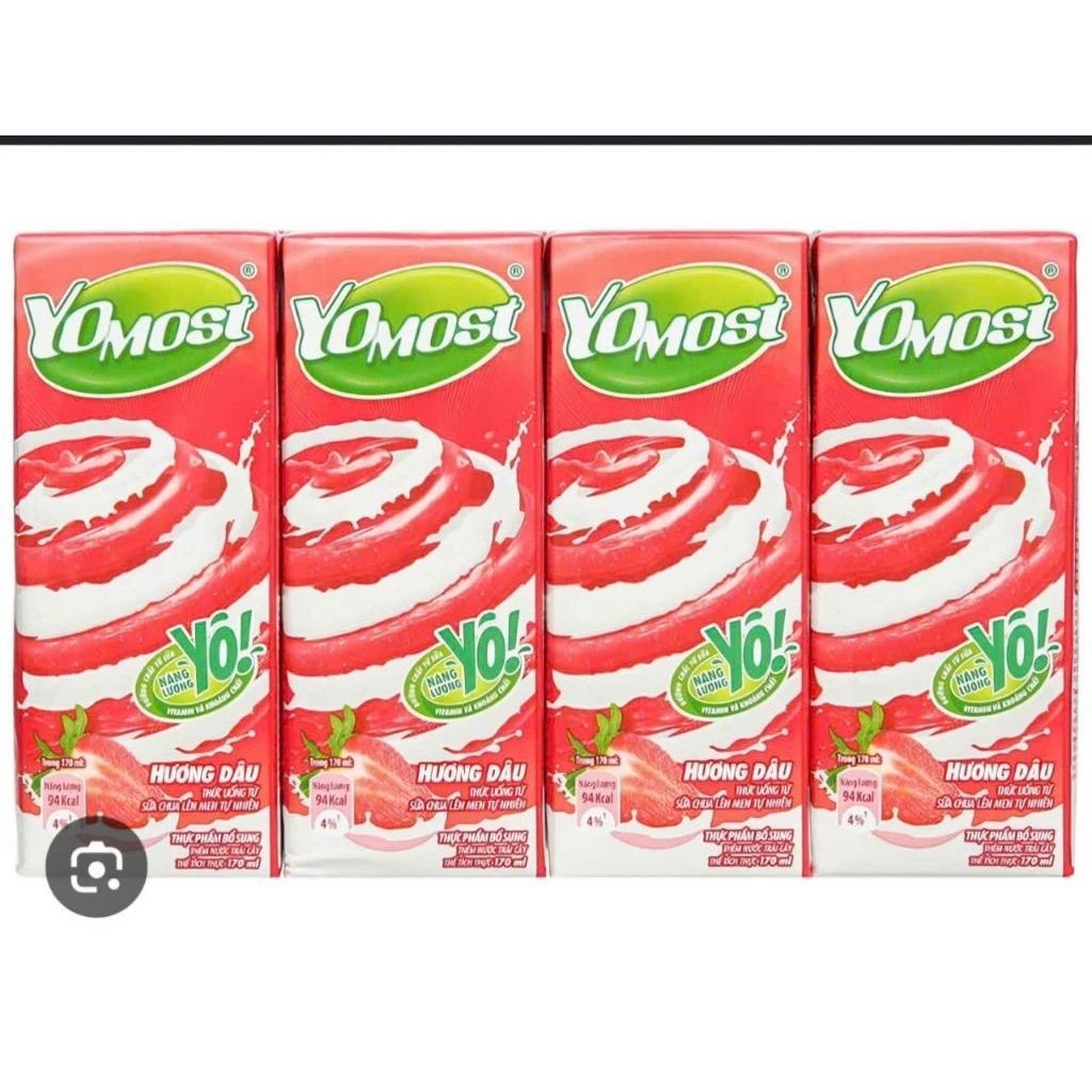 Thùng 48 Hộp Sữa Chua Lên Men Tự Nhiên Yomost Hương Lựu 170ml