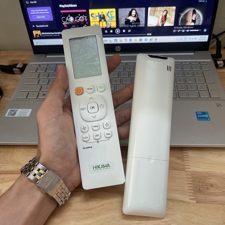 Remote Điều khiển điều hoà máy lạnh HIKAWA phím bấm êm nhậy