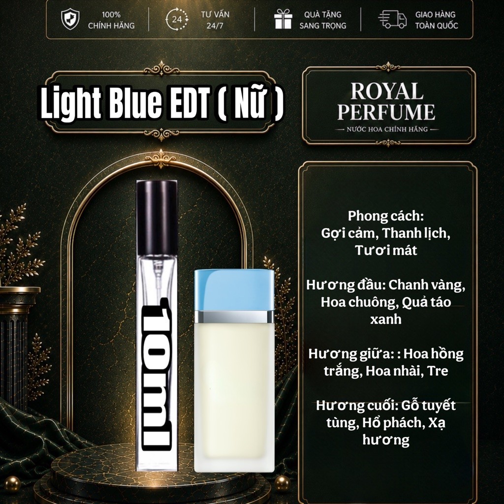 10ml DG Light Blue EDT | Royal Perfume