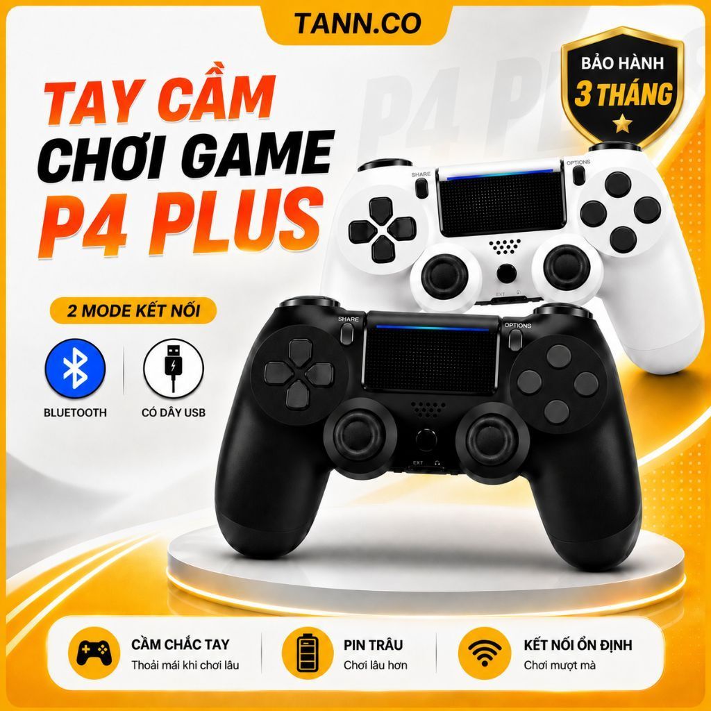 [HỎA TỐC] Tay Cầm Chơi Game Không Dây P4 Plus ,tay cầm chơi game fifa online 4 P4 Plus Kết Nối PC, L