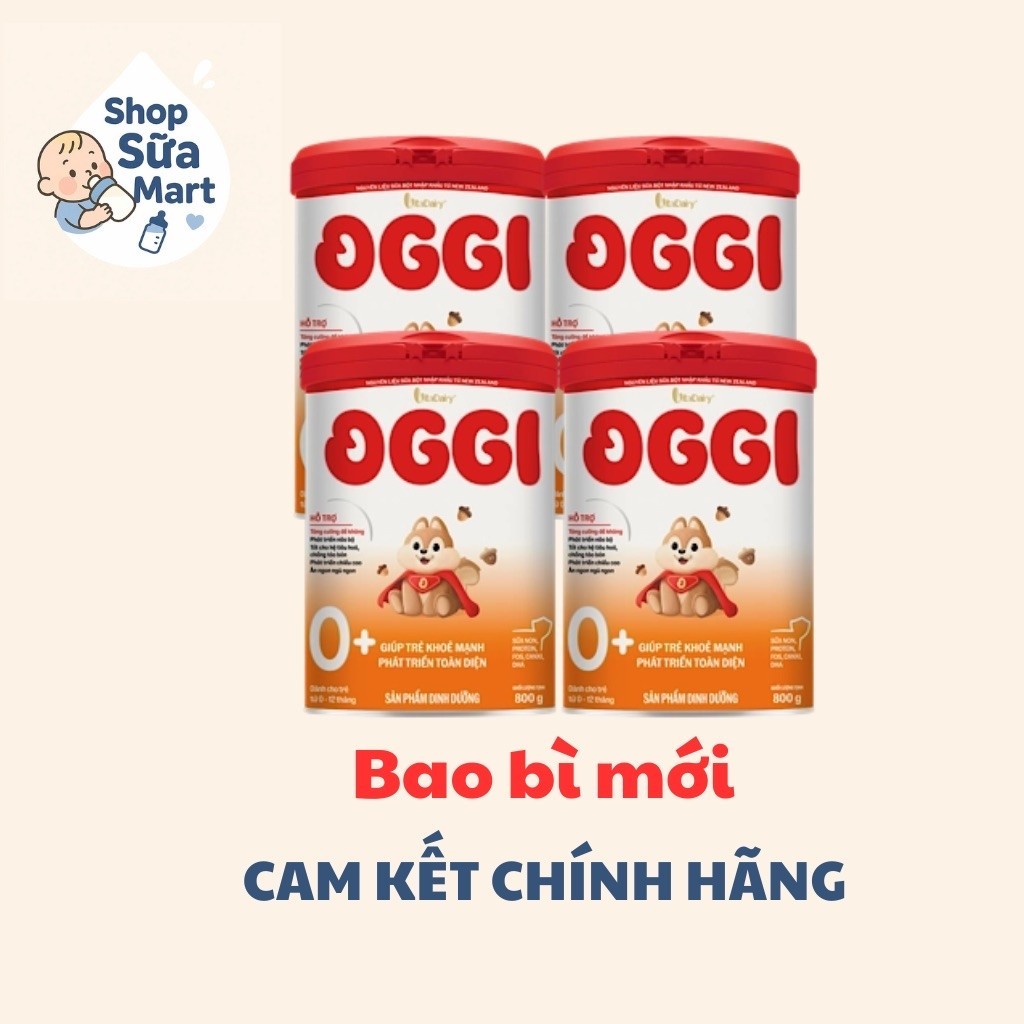 Combo 4lon OGGI 0+ lon 800gr( DATE MỚI NHẤT-A)