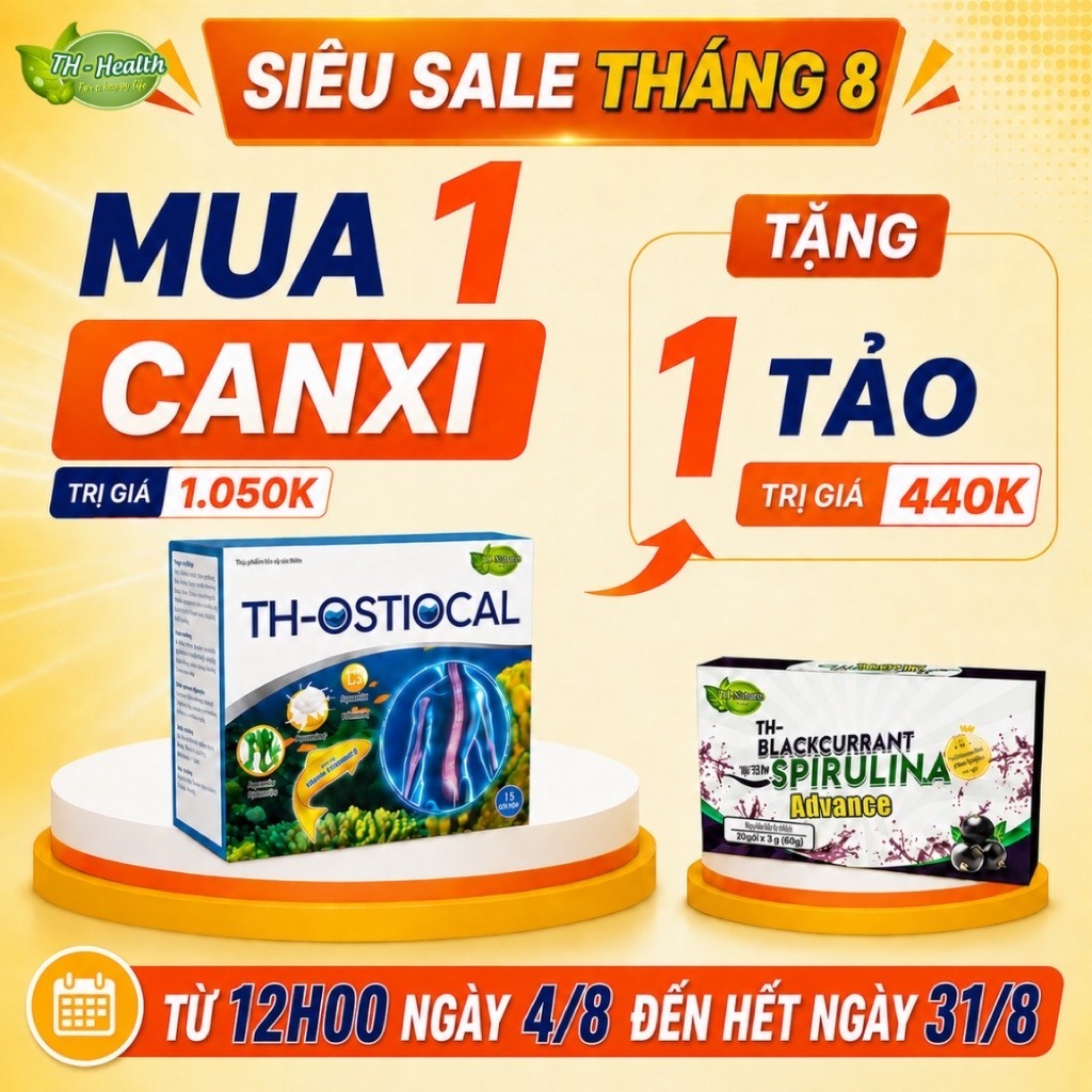 Canxi Hữu Cơ TH Ostiocal Sữa Non Tảo Biển Collagen Malaysia