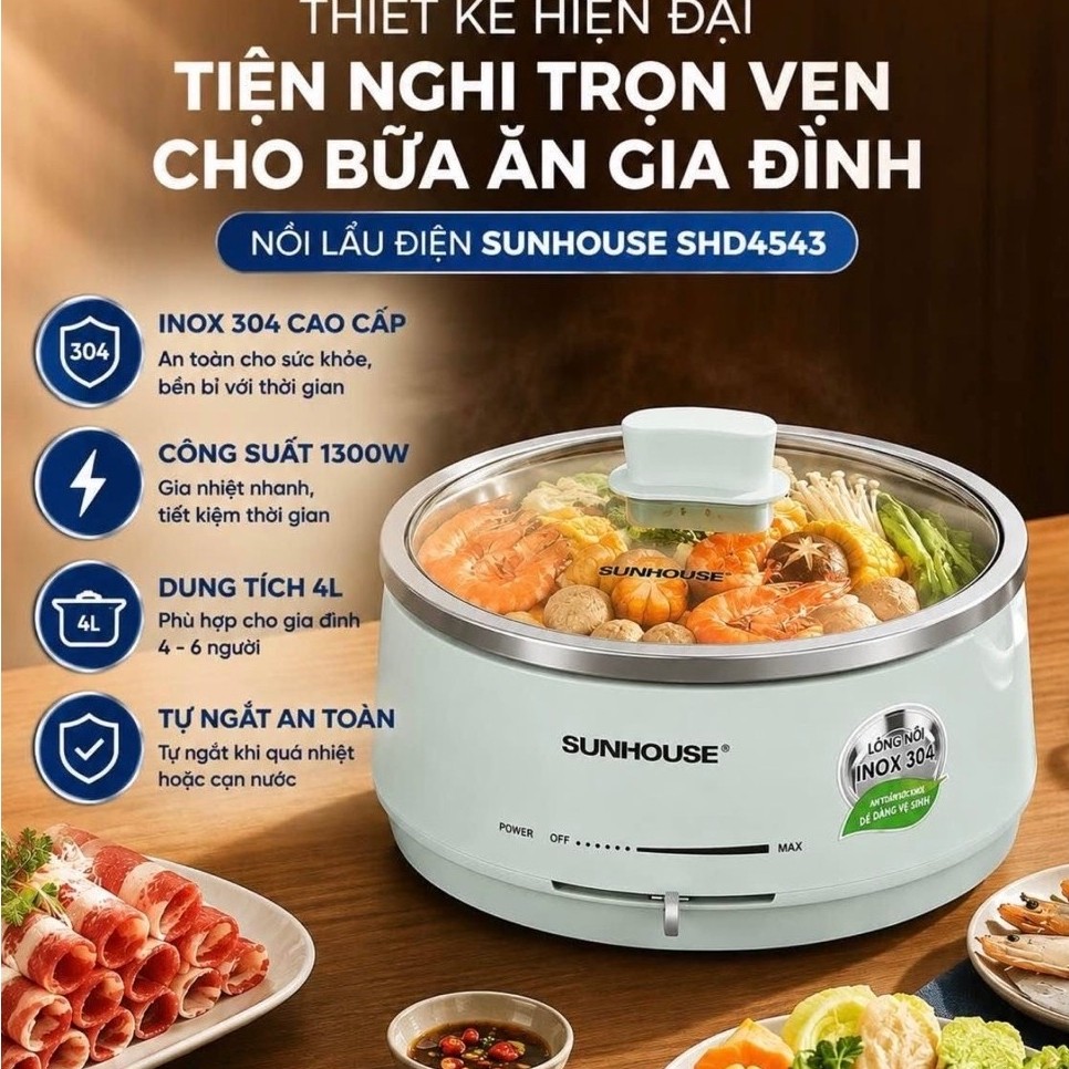 💥💥Nồi Lẩu Điện Sunhouse 4L SHD4543