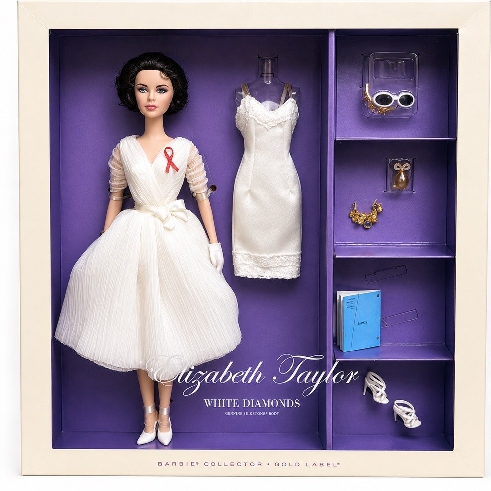 Búp bê Barbie Elizabeth Taylor silkstone
