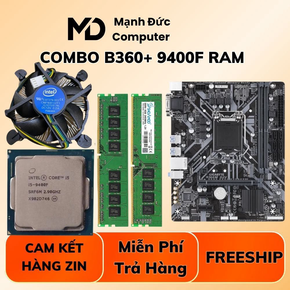 Hàng Lướt |  PC Lẻ Combo CPU i5 9400F + MAIn B360 B365 Các Loại Hàng CHuẩn ZIn